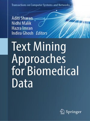 cover image of Text Mining Approaches for Biomedical Data